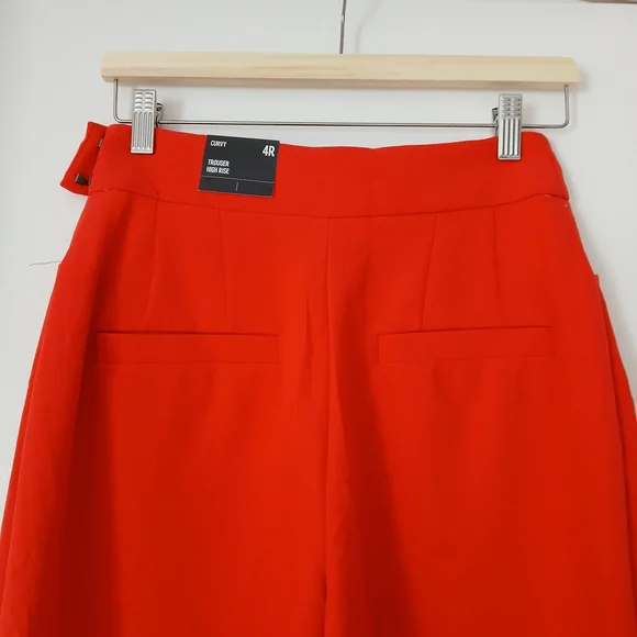 Express Red Wide-Leg High-Waist Pants NWT - Picture 4 of 6